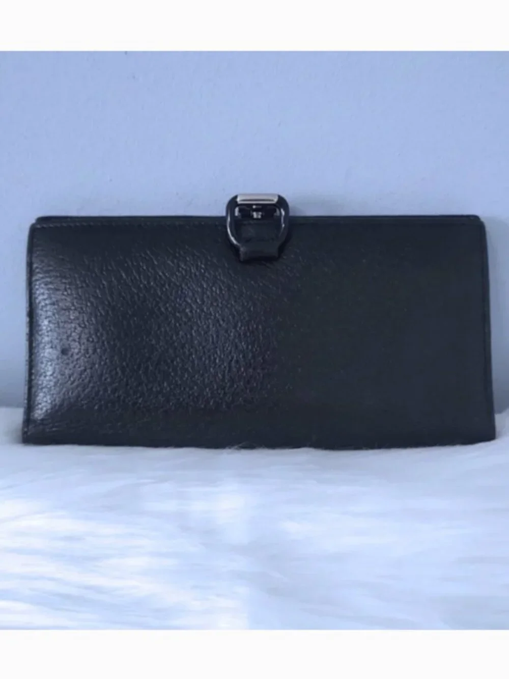 Gucci vintage horsebit textured leather wallet w/COA EUC